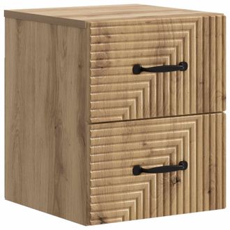vidaXL Mesita De Noche De Pared Roble Artesanal 34,5 X 33 X 40 Cm Vidaxl