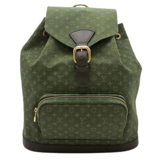 Louis Vuitton Pre-owned Monogram Mini Montsouris GM Rugzak - Dames - Pre-owned - Groen - Maat: ONE Size Leer