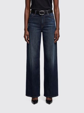7 For All Mankind Jeans Lotta a vita alta con gamba larga in denim di cotone