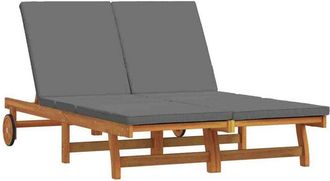 vidaXL Vidaxl - Tumbona Marr&oacute;n 125 X 200 X 84cm Madera Maciza De Acacia