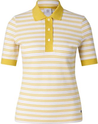 Bogner Wendy polo shirt for women - Yellow/Off-White - 34