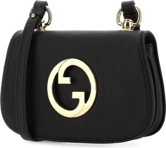 Gucci Womens Blondie Shoulder Bag Black Leather
