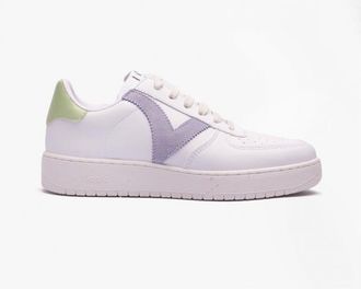 Victoria MADRID CONTRAST FAUX LEATHER Womens Trainers Pastel Multi - Purple - Size UK 8