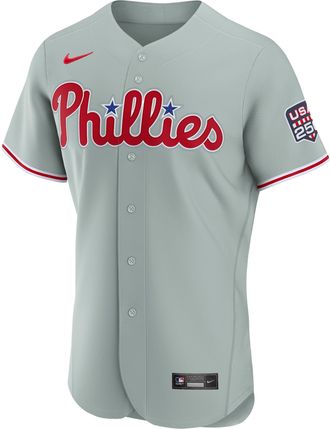 Nike Bryce Harper Philadelphia Phillies USA 250 Nike Mens MLB Authentic Jersey in Grey | 89000MI9AJ2-360