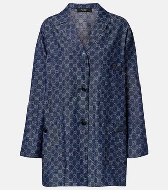Gucci GG jacquard denim shirt