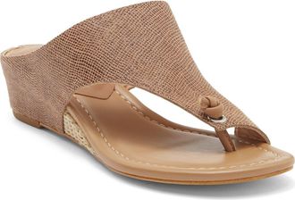 Donald J Pliner Toe Loop Wedge Sandal in Tobacco at Nordstrom Rack, Size 9.5