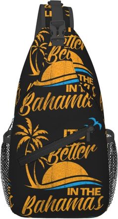 Generic Bahamas Vacation Beach Travel Islands Chest Bag Anti Theft Crossbody Bag Trendy Crossbody Bags For Cycling Women Traveling