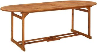 vidaXL Vidaxl - Garden Dining Table 220x90x75 cm Solid Acacia Wood