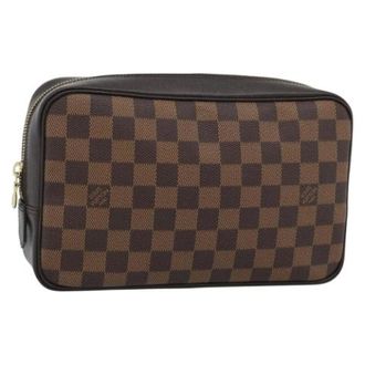 Louis Vuitton Pre-owned Clutches, female, Brown, Size: ONE SIZE Pre-owned Damier Ebene Clutch Bag