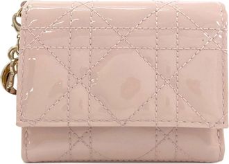 Dior Pink Patent Leather Wallet (Bi-Fold) (Pre-Owned)