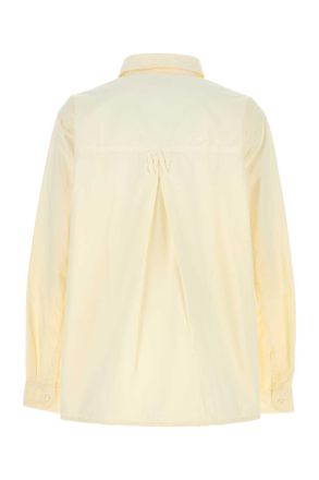 Willy Chavarria Mens Cream Cotton Oversize Shirt White Exterior: Camicie