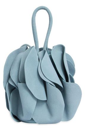 Farm Rio Suede Flower Handbag in Ice Blue at Nordstrom