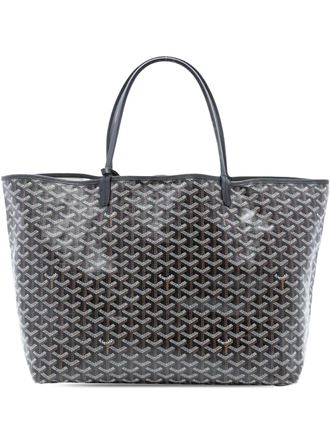Goyard 2017 Goyardine Saint Louis GM tote bag - women - Fabric/Calf Leather - One Size - Black