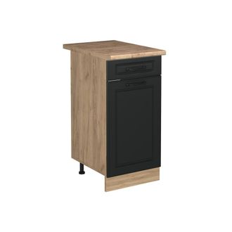 Vicco Mueble Bajo De Cocina R-line, Antracita Casa De Campo/roble Dorado, 40 Cm Encimera Roble Dorado, Vicco