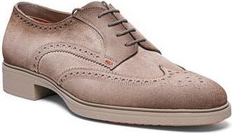 Santoni Easy Wingtip Brogue Derby in Brown at Nordstrom Rack, Size 9.5