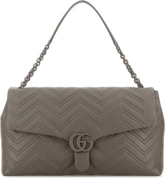 Gucci Grey Maxi GG Marmont Shoulder Bag