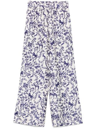 Alberto Biani Gedrukte Zijde Broekenaars