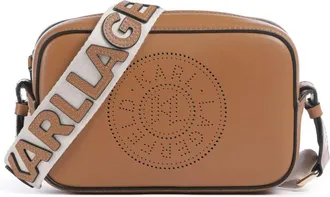 Karl Lagerfeld Tassen, Dames, Bruin, ONE Size, Leer, Crossbody Tas