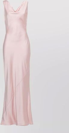 Norma Kamali sleeveless satin dress floor length cowl back