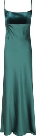 Alessandro Legora Green Satin Midi Dress