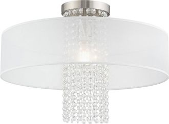 Livex Lighting Livex Bella Vista 1 Light Brushed Nickel Ceiling Mount