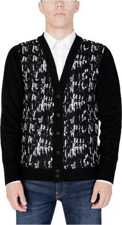 Antony Morato Mannen Cardigan Regular Fit Herfst/Winter Collectie - Heren - Vesten - Zwart - XL - Wol - Truien & Vesten