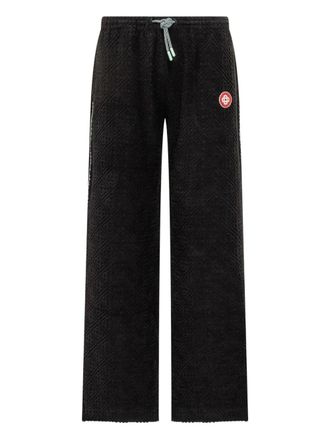 Casablanca textured-panel towelling trousers - Black