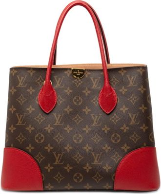 Louis Vuitton Brown Red Color Pvc Leather Handbag Tote Bag (Pre-Owned)