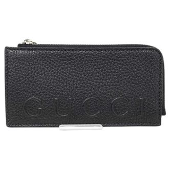 Gucci Pre-owned Leren Portemonnee - unisex - Vintage Accessoires - Zwart - ONE Size - Leer - Vintage