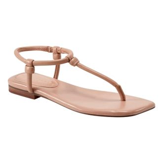 Marc Fisher Maycee Sandal Womens Natural Leather T-Strap Thong ZOGG3696