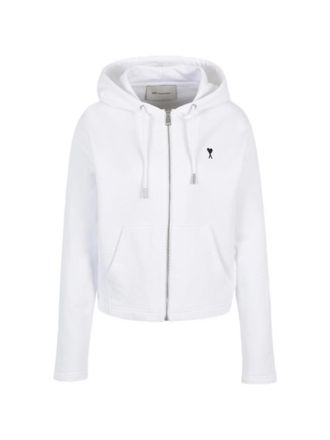 Ami White Logo Hood Sweatshirt