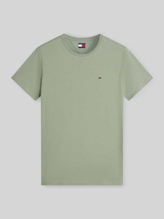 Tommy Jeans Regular Fit T-Shirt aus reiner Baumwolle in Schilf, Gr&ouml;&szlig;e XXL