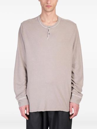James Perse cotton Henley T-shirt - men - Cotton - 2 - Neutrals