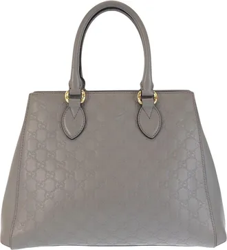 Gucci Grey Calfskin Tote (Authentic Pre-Loved)