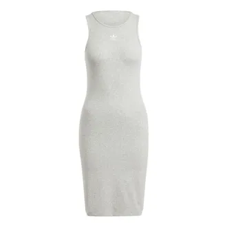 adidas (WMNS) adidas Essentials Rib Tank Dress Asia Sizing Grey IR5923