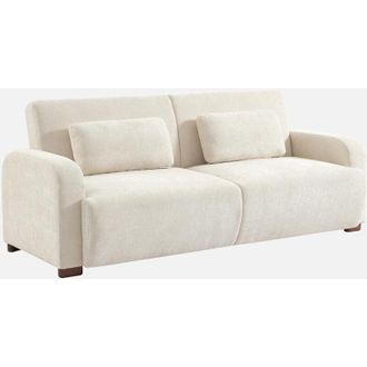 Sweeek Sofá cama en tejido tela lisa de 3 plazas