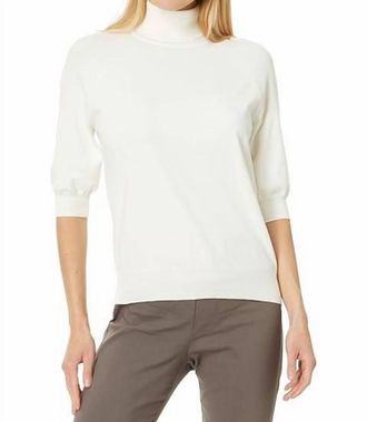 Elliott Lauren Top It Off Turtleneck Sweater In White
