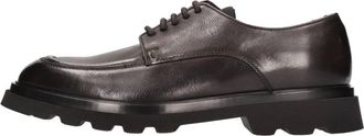 Doucal's Leren veterschoenen - Heren - Veterschoenen - Grijs - 40 EU - Leer - Schoenen