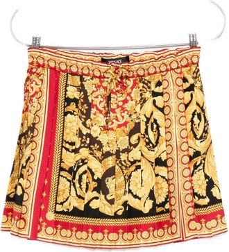 Versace High-Waisted A-Line Skirt with Baroque Print