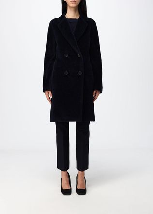 Max Mara S Max Mara Knee-Length Double-Breasted Coat in Wool and Alpaca Blend