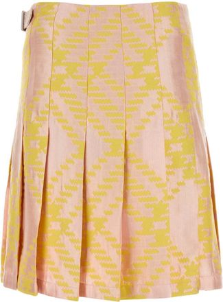 Burberry Womens Skirt Pink Cotton Viscose