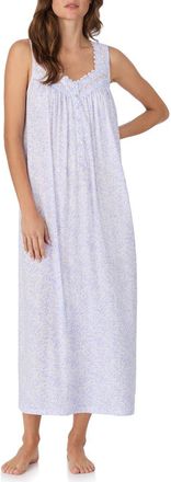 Eileen West Ballet Sleeveless Cotton Nightgown in Lavender Print at Nordstrom, Size X-Small