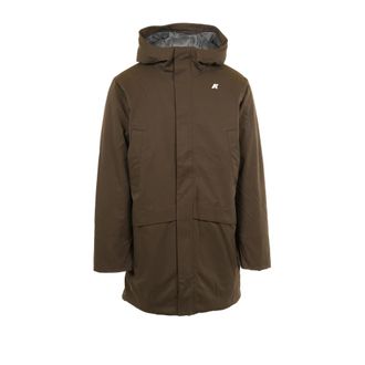 K-Way K-Way, Parkas, male, Green, Size: 2XL Green Twill Marmotta Coat