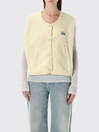 American Vintage Gilet imbottito in pile con scollo a girocollo e tasche