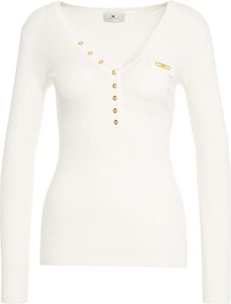 Elisabetta Franchi Fitted Ribbed Knit Top