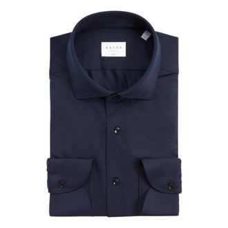 Xacus Formal Shirts, male, Blue, Size: 5XL Twill Shirt - Tailor Custom Fit