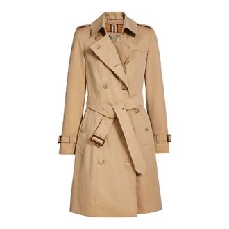 Burberry Mid-length Chelsea Heritage Trench Coat In Honey, Brand Size 4 (US Size 2)