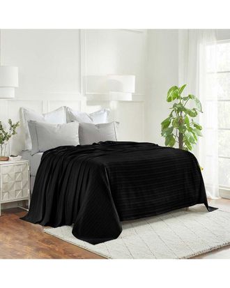 Superior Clara Cotton Textured Striped Lightweight Woven Blanket