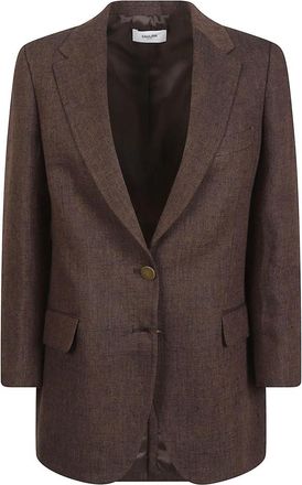 Saulina Milano Saulina Jassen Brown - Dames - Blazers - Bruin - L - Linnen - Jassen