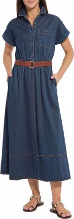 Lyss&eacute; Zelda Belted Midi Dress In Denim Blue